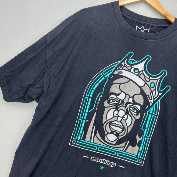 Vintage RetroKings Men's Black Short Sleeve Big Poppa Crown Graphic T-Shirt 3XL - Picture 3 of 8